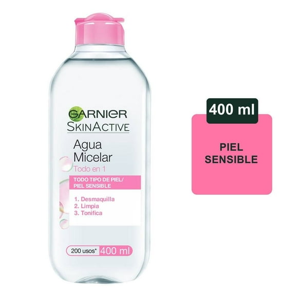 Agua micelar Garnier Skin Active todo en 1 piel sensible 400 ml