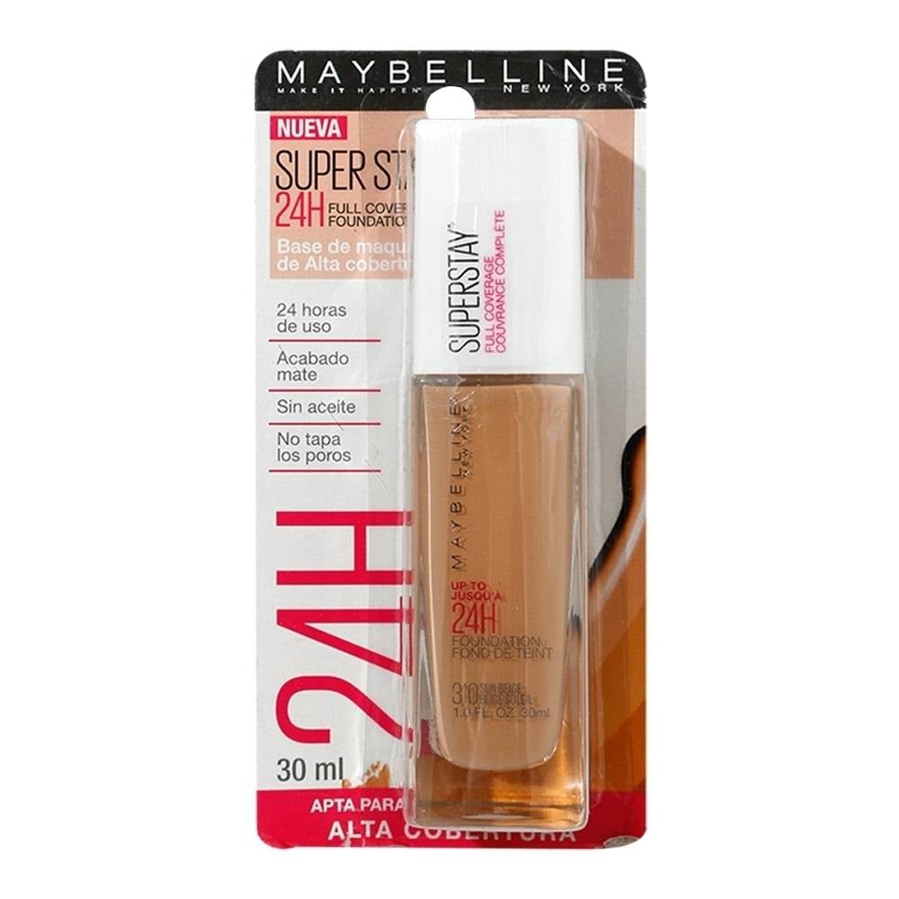 Base de maquillaje Maybelline Super Stay full coverage 310 sun beige 30 ml