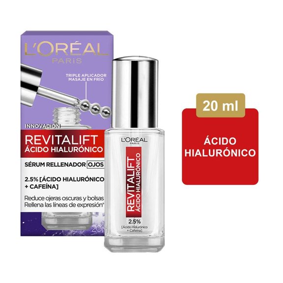 Sérum rellenador ojos L'Oréal revitalift ácido hialurónico 20 ml