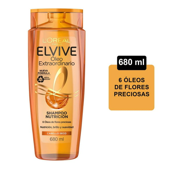 Shampoo L'Oréal Elvive óleo extraordinario cabello seco 680 ml