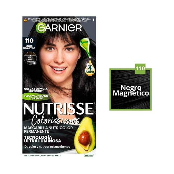 Tinte para cabello Garnier Nutrisse coloríssimos 110 negro magnético