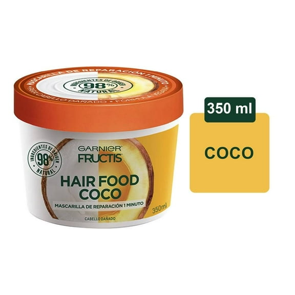 Mascarilla para cabello Garnier Fructis hair food coco cabello dañado 350 ml