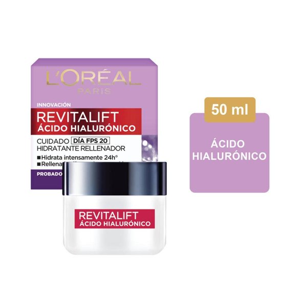 Crema facial L'Oréal Revitalift día ácido hialurónico 50 ml