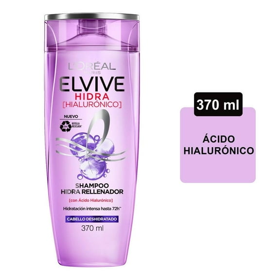 Shampoo L'Oréal Elvive hidra hialurónico cabello deshidratado 370 ml