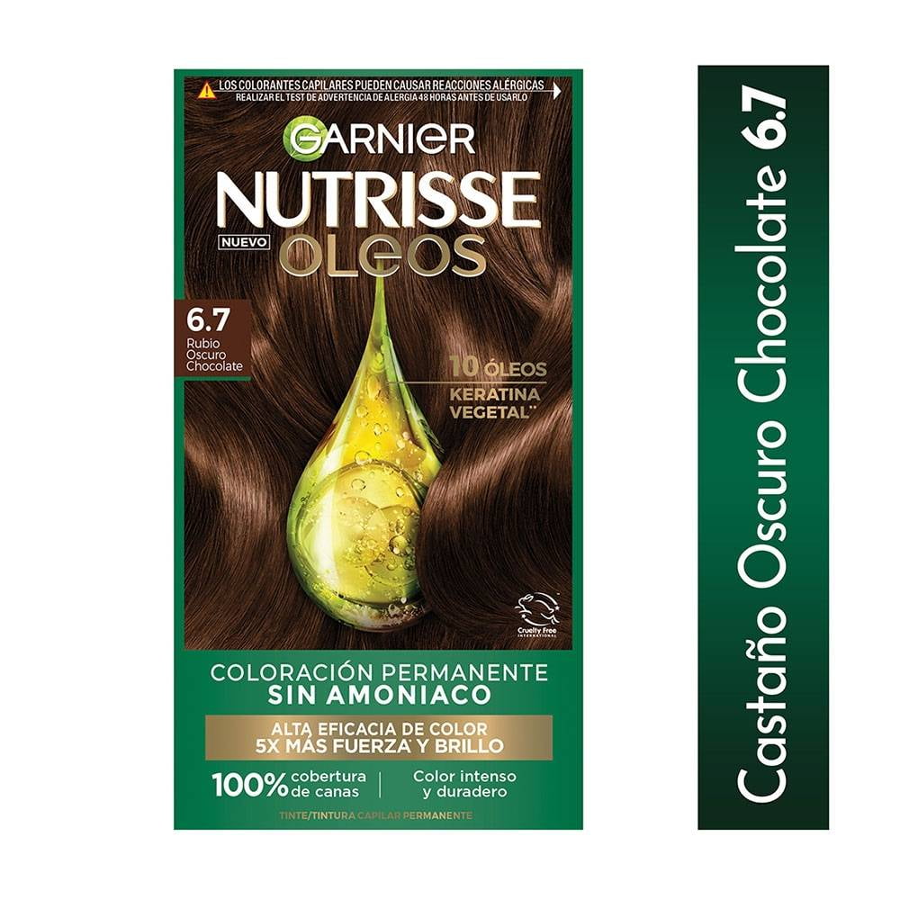 Tinte para cabello Garnier Oleos sin amoniaco 7.35 Rubio Dorado