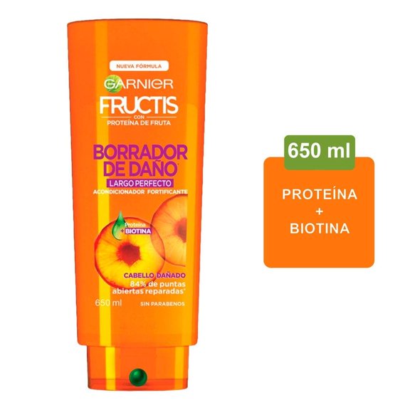 Acondicionador Garnier Fructis borrador de daño largo perfecto cabello dañado 650 ml