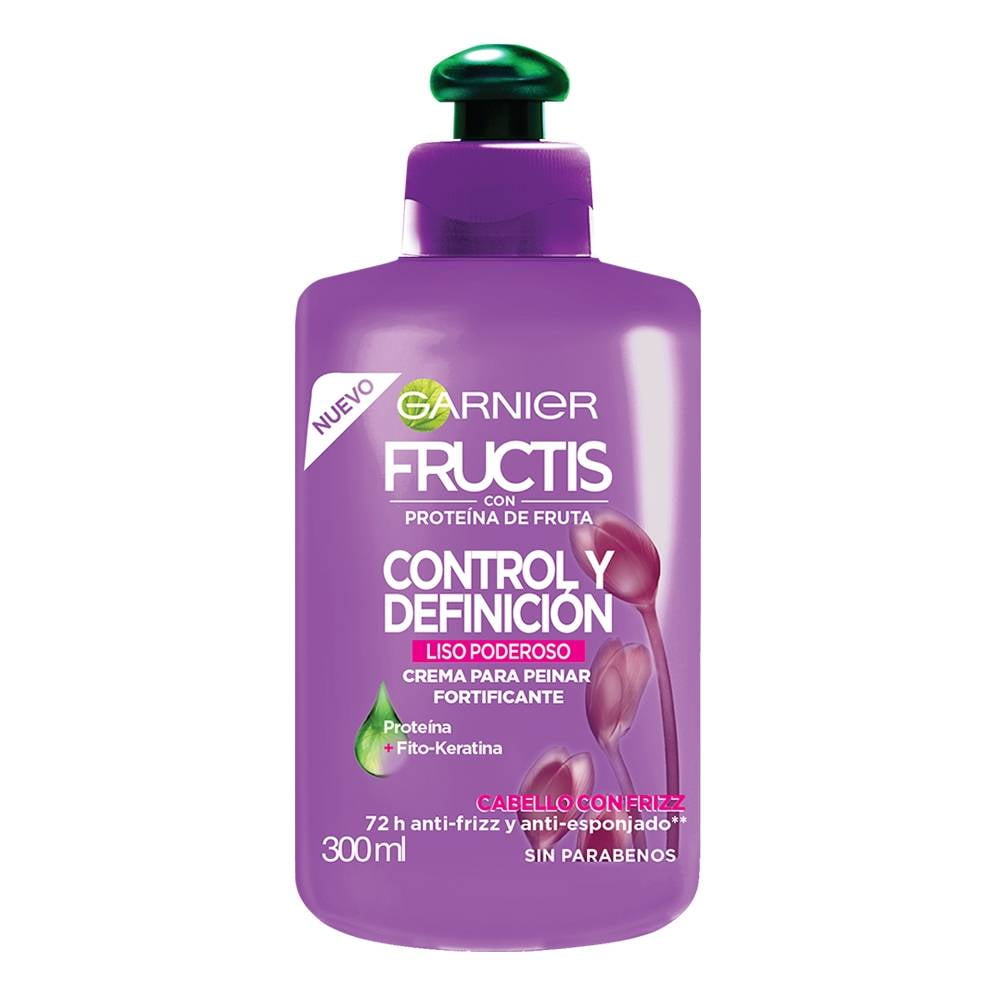 Crema Para Peinar Garnier Fructis Control Y Definición Liso Poderoso 300 Ml Walmart 2768