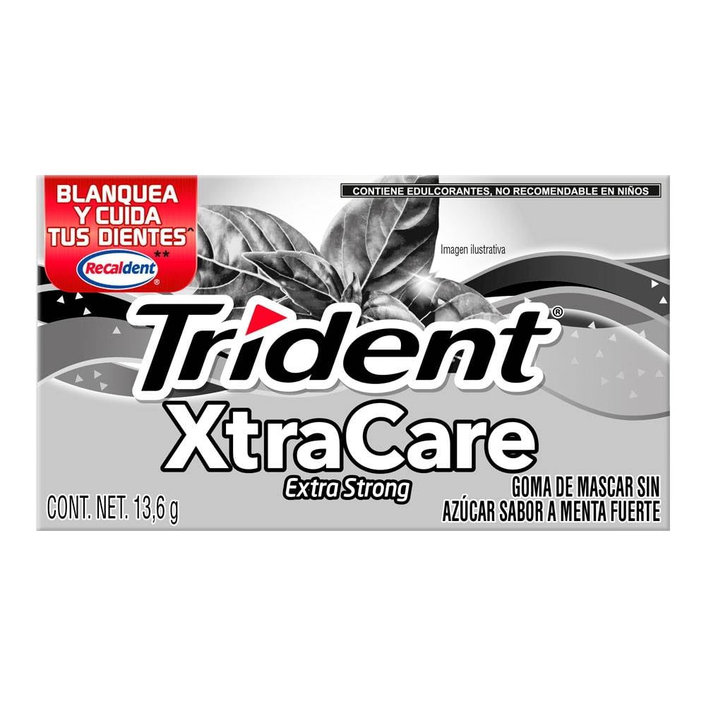 Goma de mascar Trident XtraCare extra strong 13.6 g || Bodega Aurrera ...