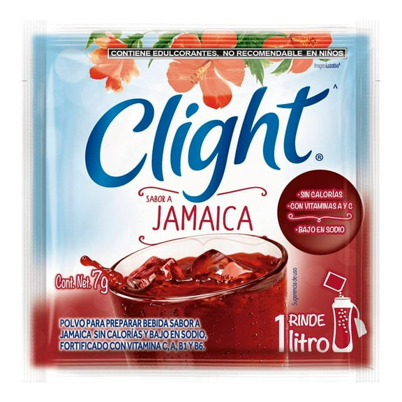 Polvo para preparar bebida Clight sabor a jamaica 7 g