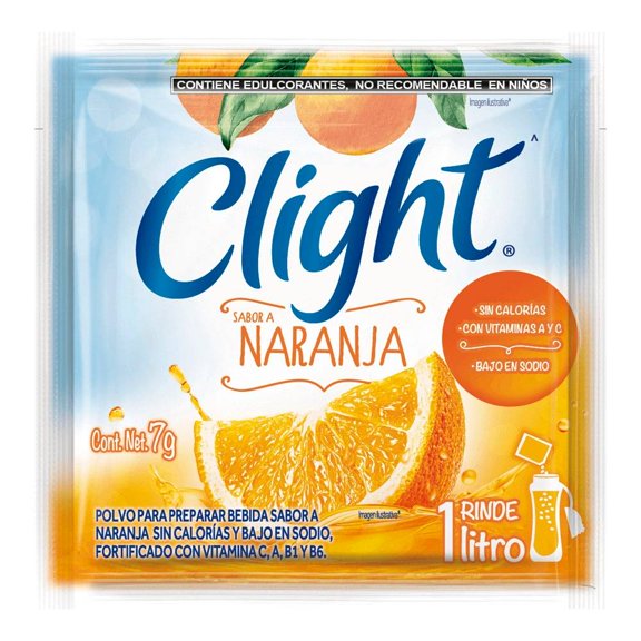 Polvo para preparar bebida Clight sabor a naranja 7 g