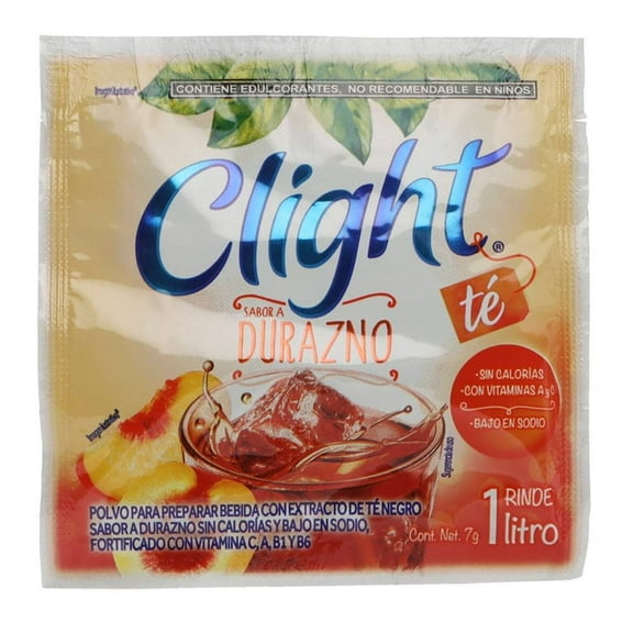 Polvo para preparar bebida Clight té sabor a durazno 7 g