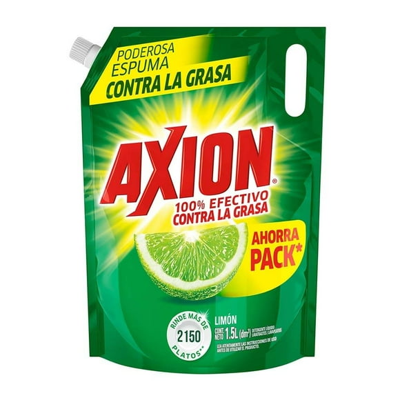 Lavatrastes líquido Axion Limón Rellena Pack 1.5L