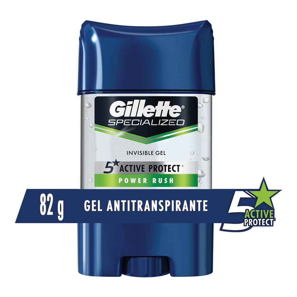 Antitranspirante Gillette Specialized Power Rush gel invisible 82 g