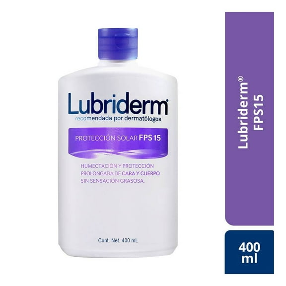 Crema corporal Lubriderm protección solar UV 15, 400 ml