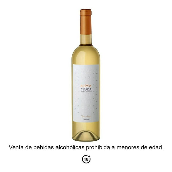 Vino Blanco Alma Mora Pinot Grigio 750 ml