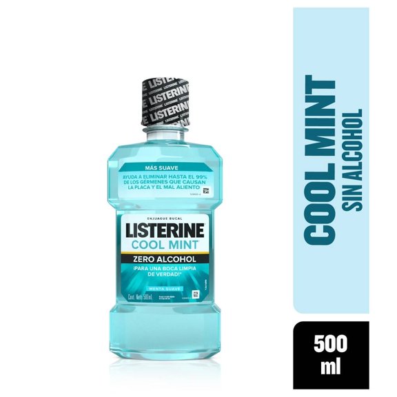 Enjuague bucal Listerine Cool Mint Zero menta suave 500 ml