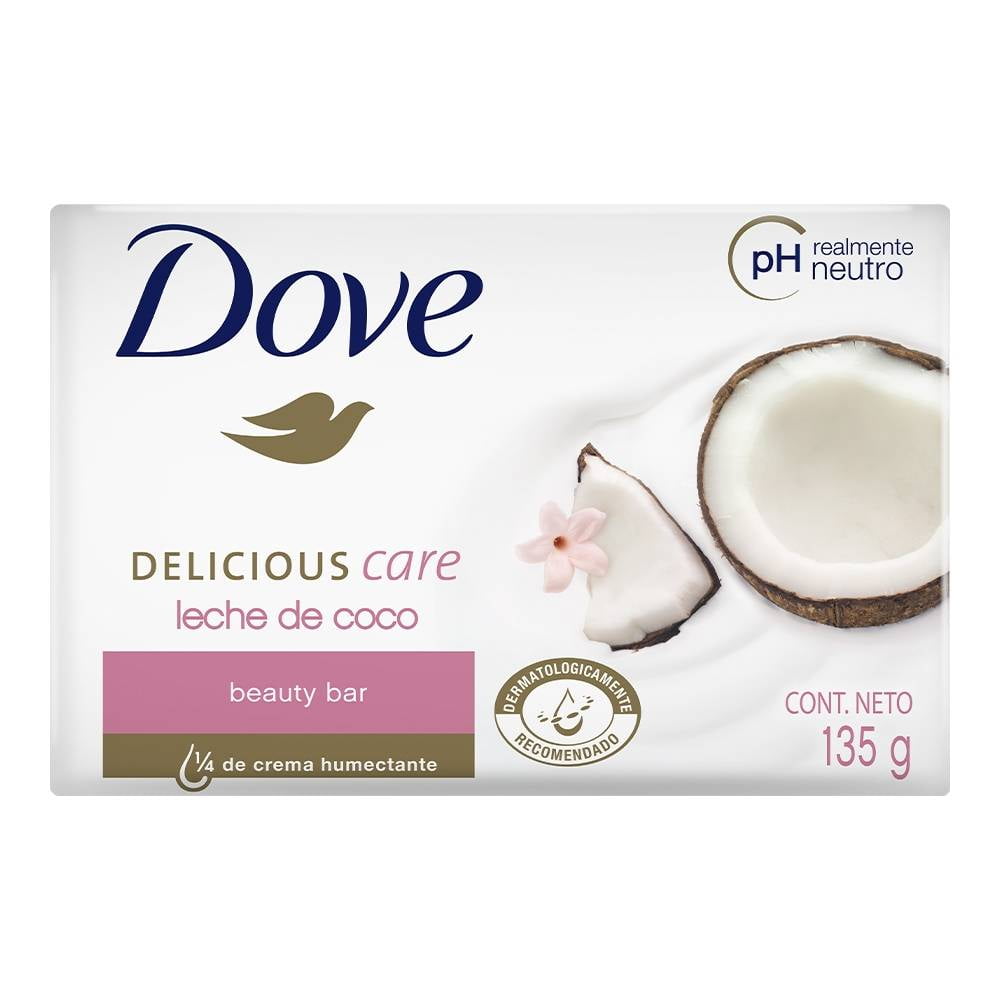 Jabón en barra Dove delicious care leche de coco 135 g