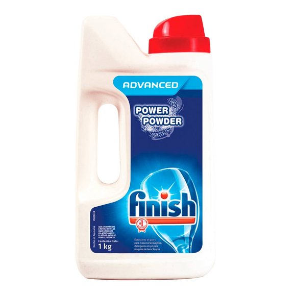 Detergente en polvo Finish power powder para máquina lavavajillas 1 kg