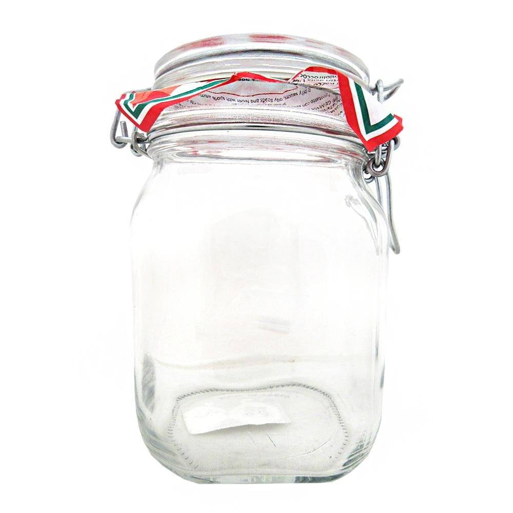 Westmark Táper de vidrio, con tapa con clip, Capacidad de llenado: 370 ml,  Apto para congelación y microondas, Resistente al horno, Sin BPA,  Vidrio/plástico/silicona, Transparente/rojo, 234122E1 : : Hogar y  cocina