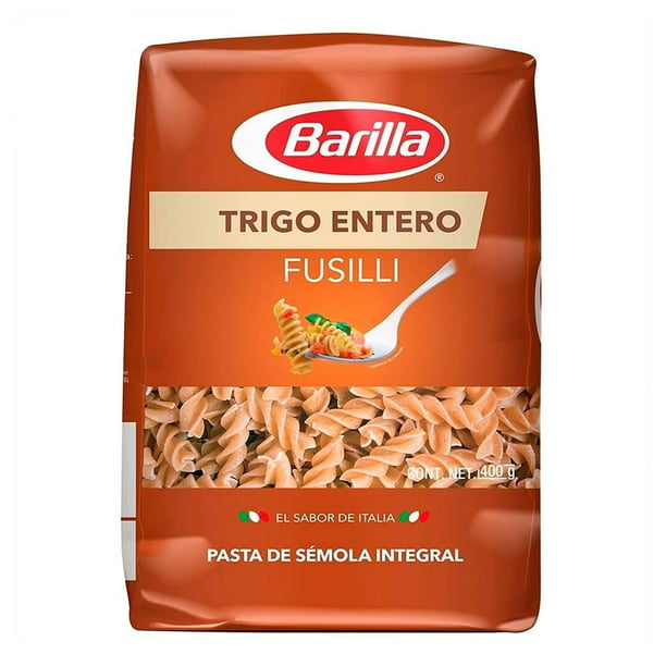 Pasta Barilla trigo entero fusilli 400 g