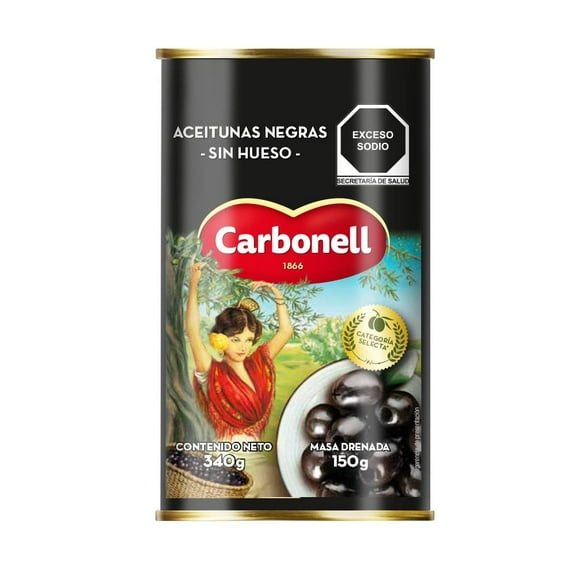 Aceitunas negras Carbonell sin hueso 340 g