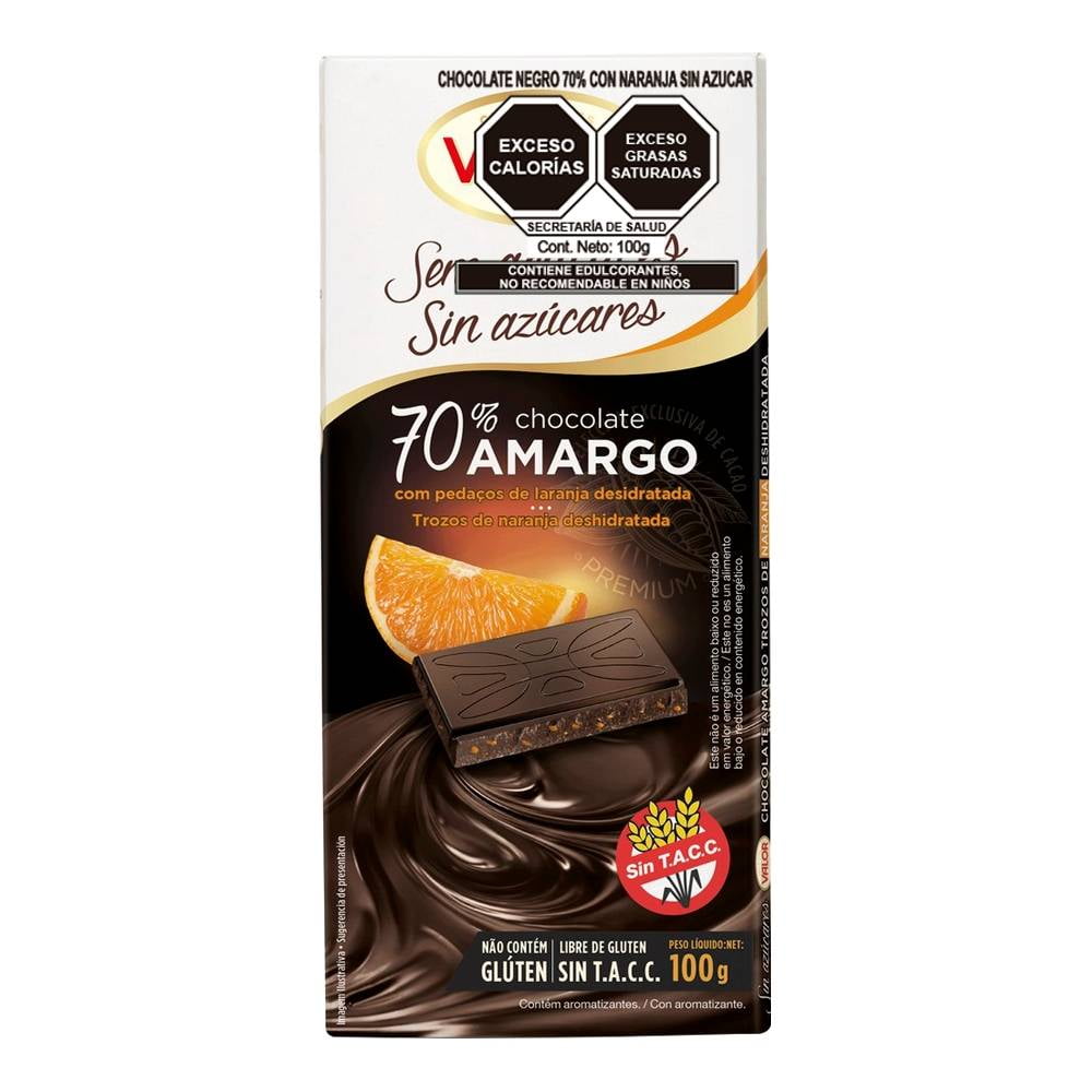 Chocolate Valor 70% Cacao sin azucar