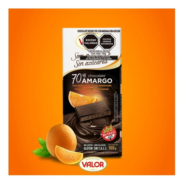 Comprar Chocolate negro con naranja y almendra Valor 200 g