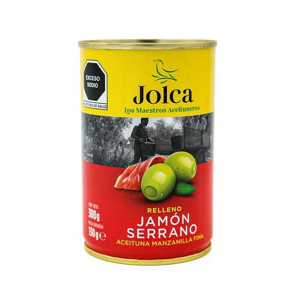 Aceitunas verdes Jolca rellenas de jamón serrano 300 g
