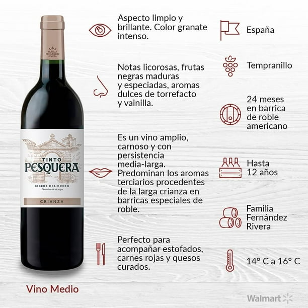 Vino Tinto Familia Fernandez Rivera Tinto Pesquera crianza 750 ml