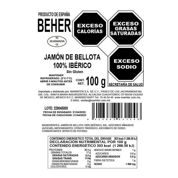 Jamón de Bellota 100% Ibérico ORO “Pata Negra” – BEHER
