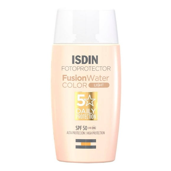 fotoprotector facial isdin fusion water fps 50 color light 50 ml