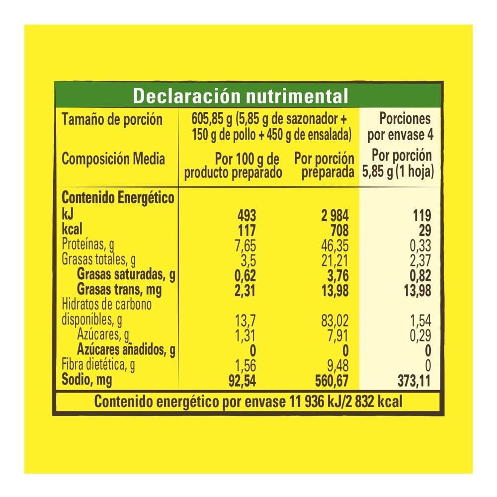 Hojas sazonadoras Maggi Jugoso al Sartén finas hierbas 1