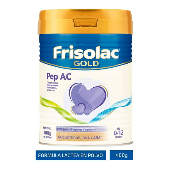 fórmula para lactantes frisolac gold pep ac en polvo de 0 a 12 meses 400 g