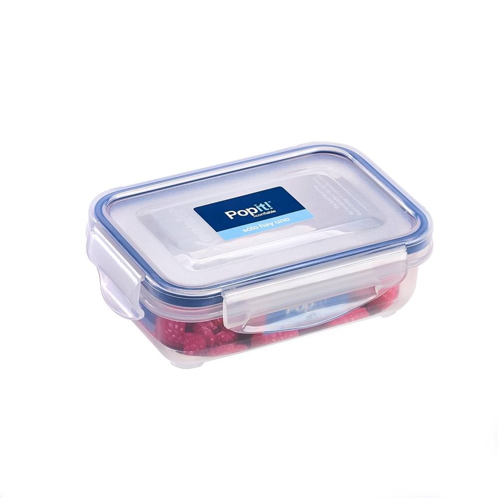 Contenedor de Vidrio para Alimentos Popit! Hermético Rectangular 880 ml