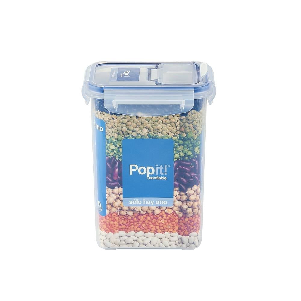 Contenedor de Vidrio para Alimentos Popit! Hermético Rectangular 880 ml