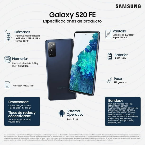 Smartphone Samsung Galaxy S20 FE 5G 128 GB Azul Desbloqueado