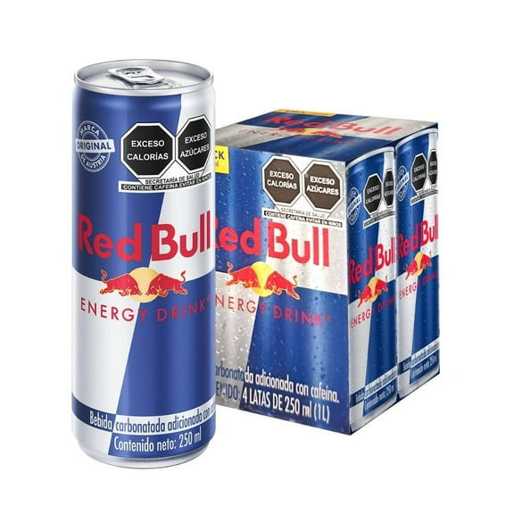 Bebida energética Red Bull 4 latas de 250 ml c/u