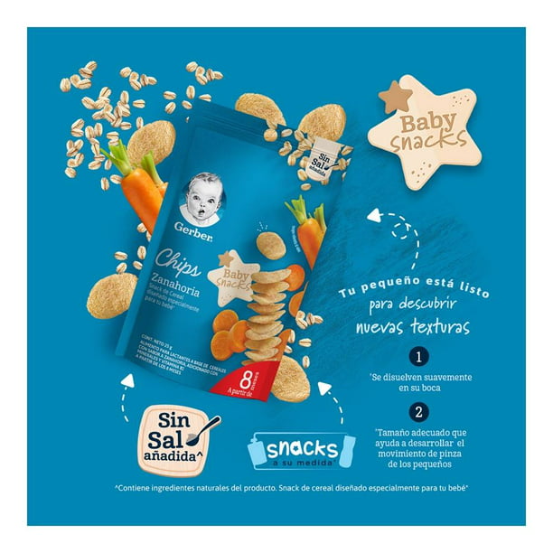 Alimento para lactantes Gerber Chips baby snacks de cereal de