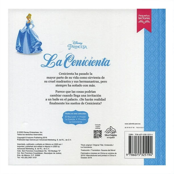 Princesa, La Cenicienta Disney Pequeños Lectores | Walmart