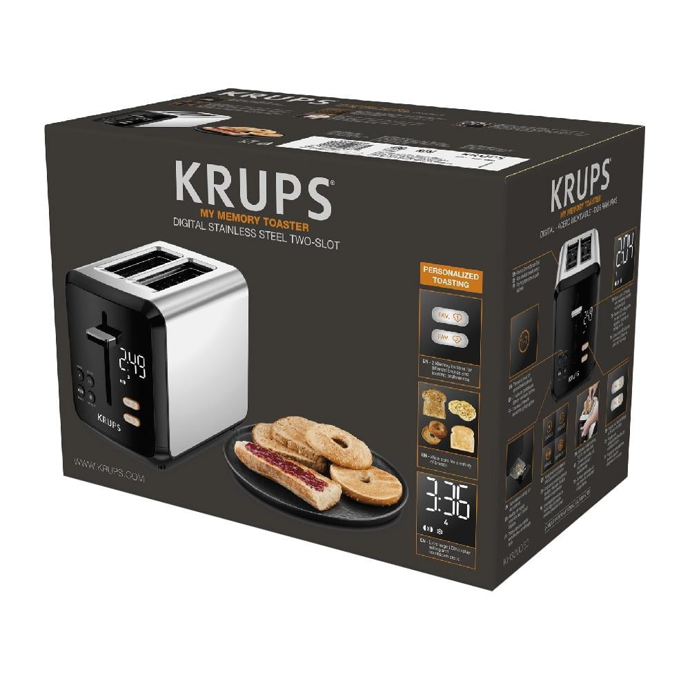 KRUPS KH320D50 My Memory Digital Stainless Steel 2-Slot Toaster