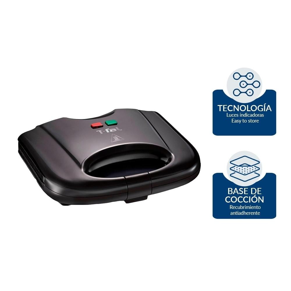 Waflera Sandwichera Electrica Antiadherente 2 En 1 T fal Tefal