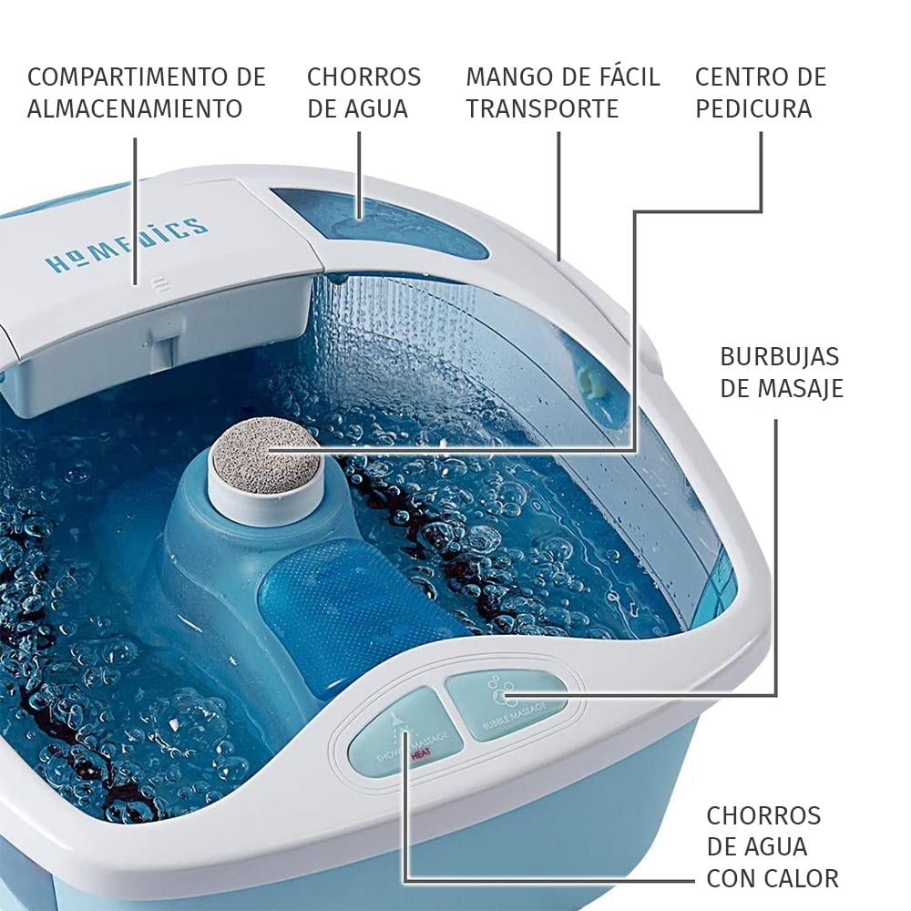 Tina Spa de Pies Homedics Shower Bliss con calor