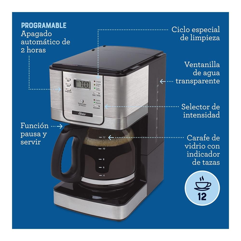  MJWDP Cafetera y cafetera manual de gran capacidad, resistente  al calor, de acero inoxidable, vidrio transparente, cafetera manual (tamaño  : 20.3 fl oz) : Hogar y Cocina