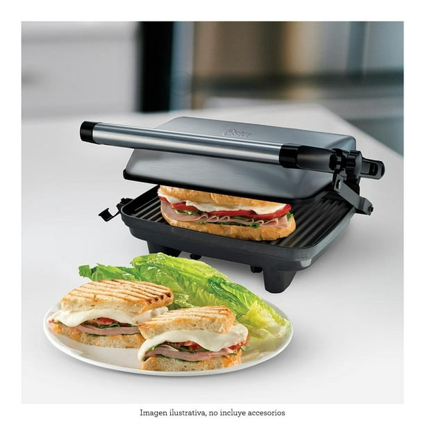 Sandwichera  Taurus My Sandwich Grill, Potencia 800W, Placas  antiadherentes, Capacidad 2 sandwiches, Blanco