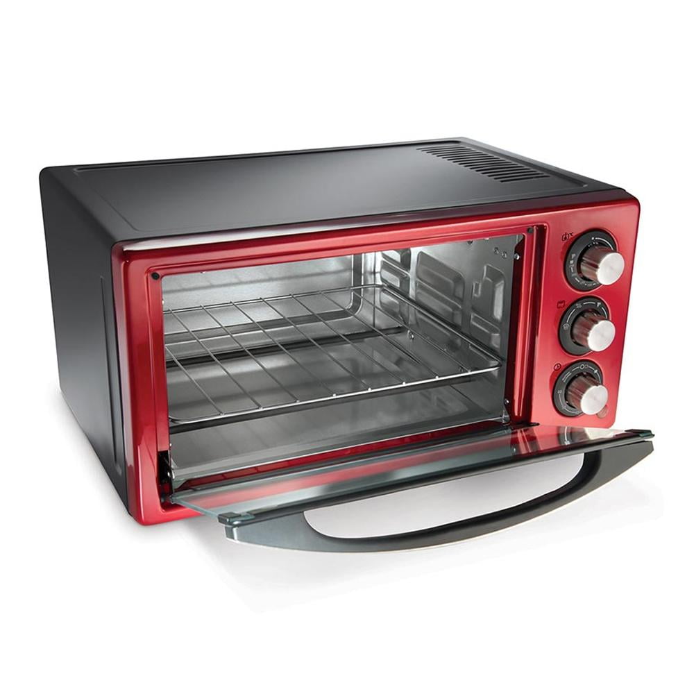 Mini horno de 15 L, horno tostador de encimera de convección de acero  inoxidable multifunción digital horno tostador (rojo) (morado) estético y