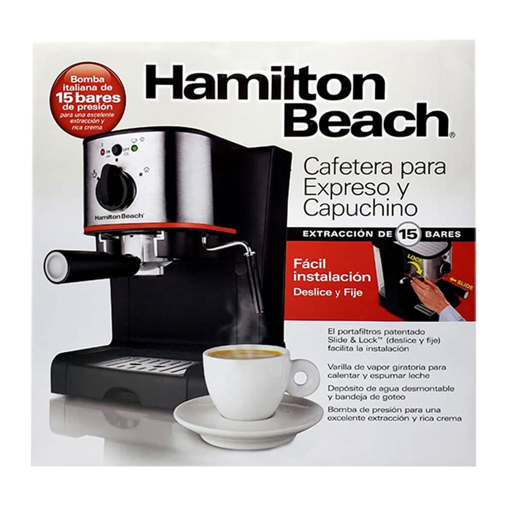 Máquina de Espresso Hamilton Beach 15 Bares Negro