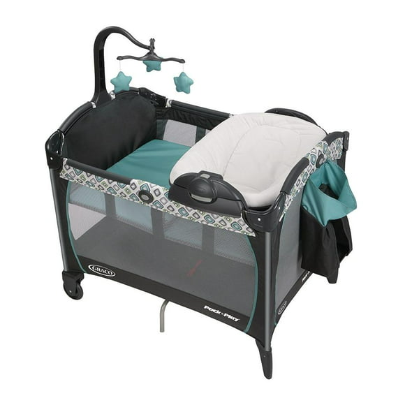 cuna corral graco portable seat  changer affinia verde