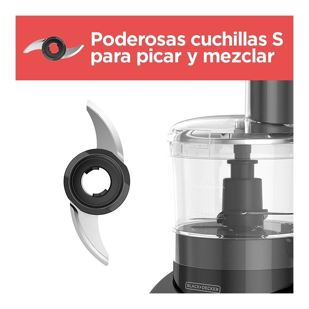 Procesador de alimentos Black + Decker FP4200B-LA negro pica, rebana y  rebana. - DE HOGAR