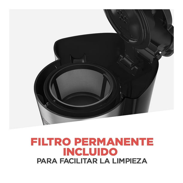 Comprar Cafetera Black&Decker 4 en 1 Filtro Permanente con Jarra de Vidrio,  5 Tazas, CM0755S-LA