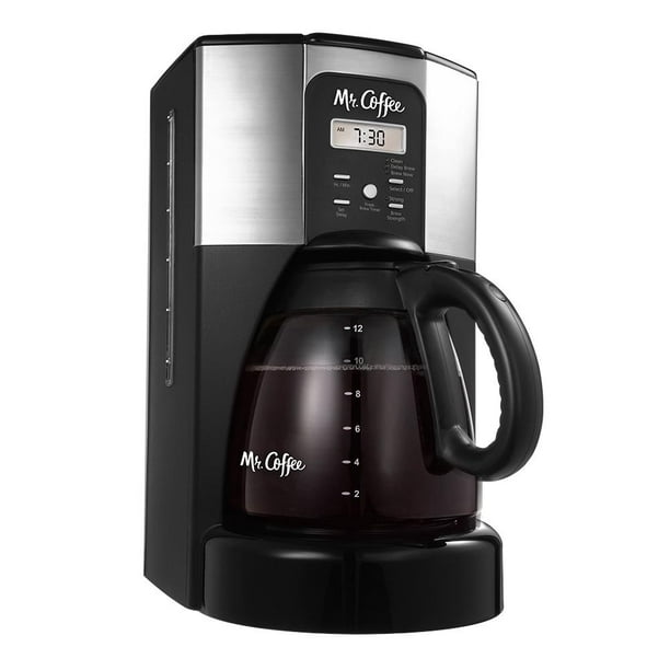  Mr. Coffee Cafetera programable de 12 tazas, acero inoxidable :  Hogar y Cocina
